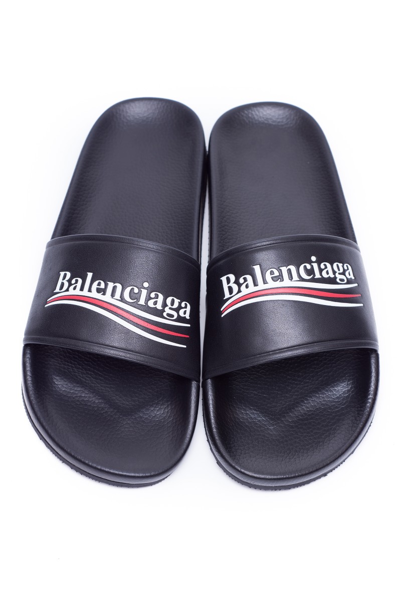 Balenciaga, Men's Slippers, Black
