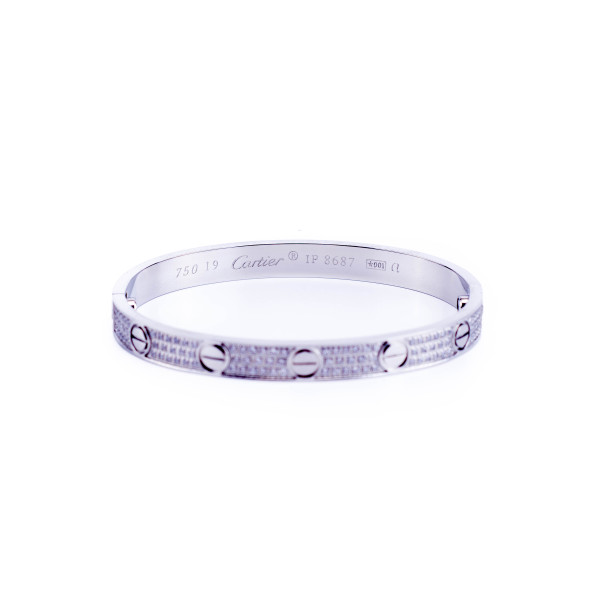 Cartier, Unisex Love Bracelet, White Gold