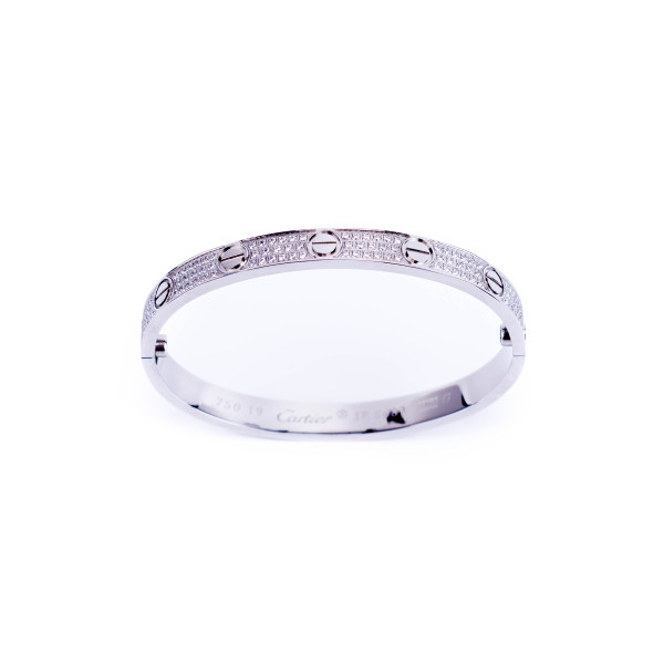 Cartier, Unisex Love Bracelet, White Gold