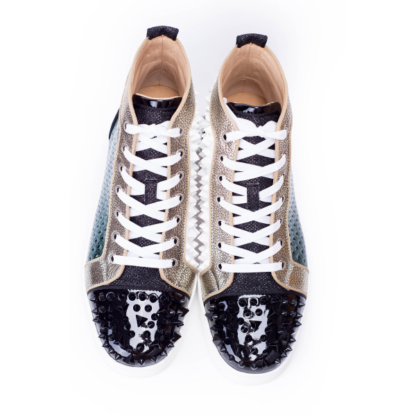 Christian Louboutin, Men's High Top Sneaker, Green