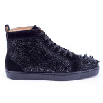 Christian Louboutin, Men's High Top Sneaker, Black
