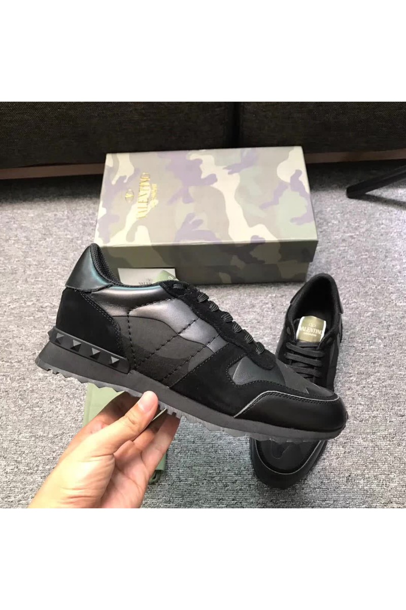 Valentino, Women's Sneaker, Camouflage Black
