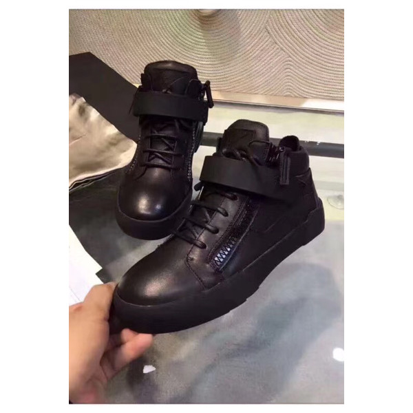 Giuseppe Zanotti, Men's High Top Sneaker, Black