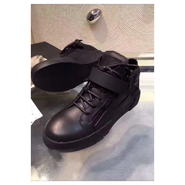 Giuseppe Zanotti, Men's High Top Sneaker, Black