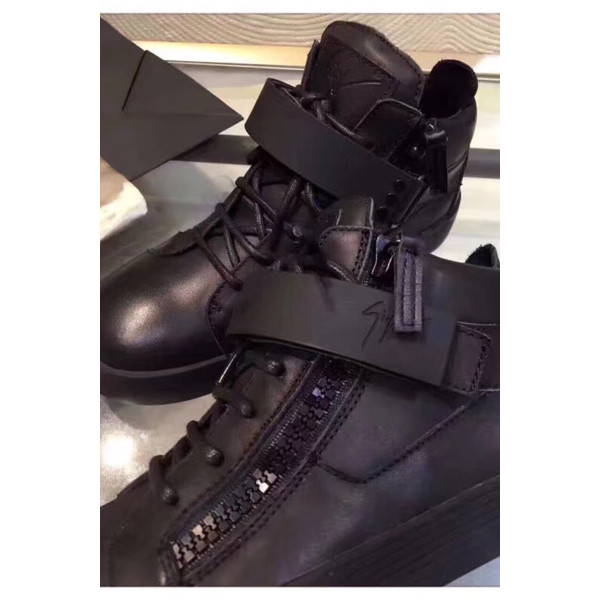 Giuseppe Zanotti, Men's High Top Sneaker, Black