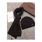 Louis Vuitton, Unisex, Scarf Hat Set, Brown