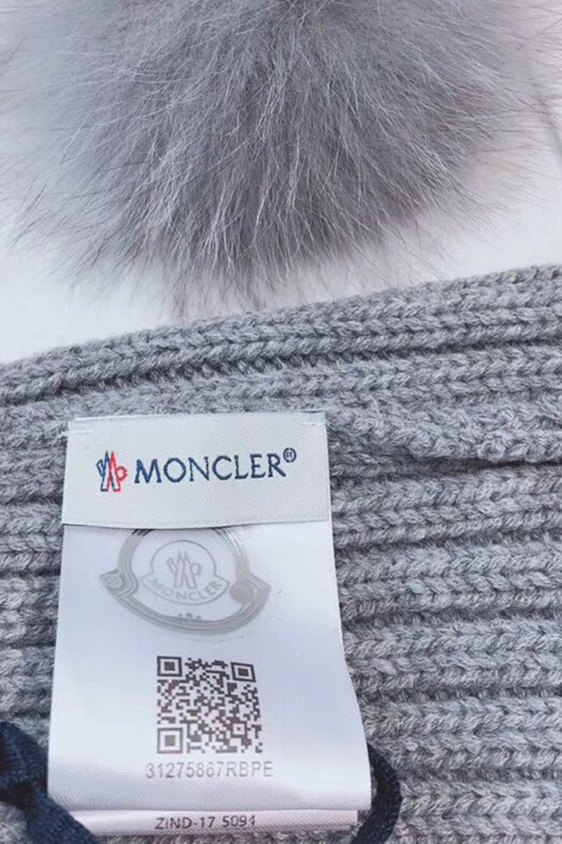Moncler, Women's Hat, Grey