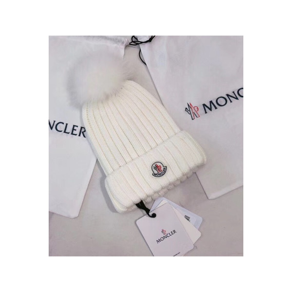 Moncler, Dames Hoed, Wit