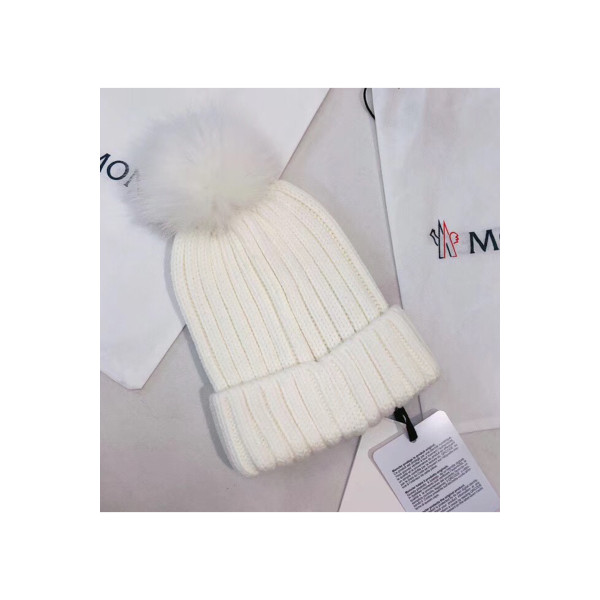 Moncler, Dames Hoed, Wit