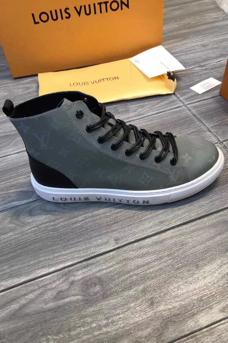 Louis Vuitton, Men's High Top Sneaker, Grey