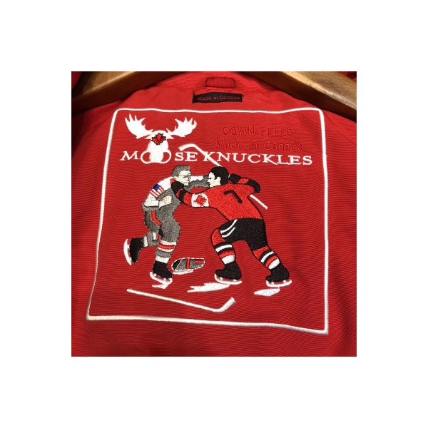 Moose Knuckles, Ballistic Bomber, Men's Jackets, Red