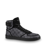Louis Vuitton, Men's High Top Sneaker, Damier Navy