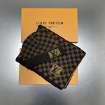 Louis Vuitton, Unisex Scarf Hat Set, Brown