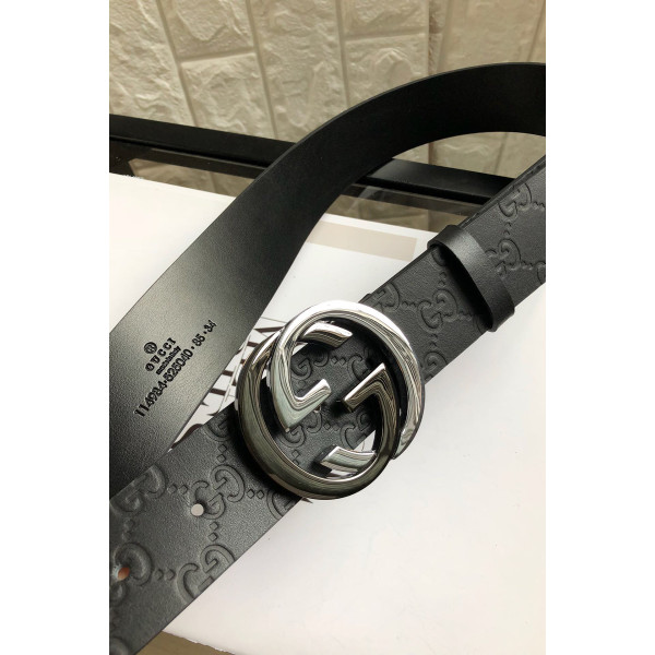 Gucci, Men's Belt, GG Black