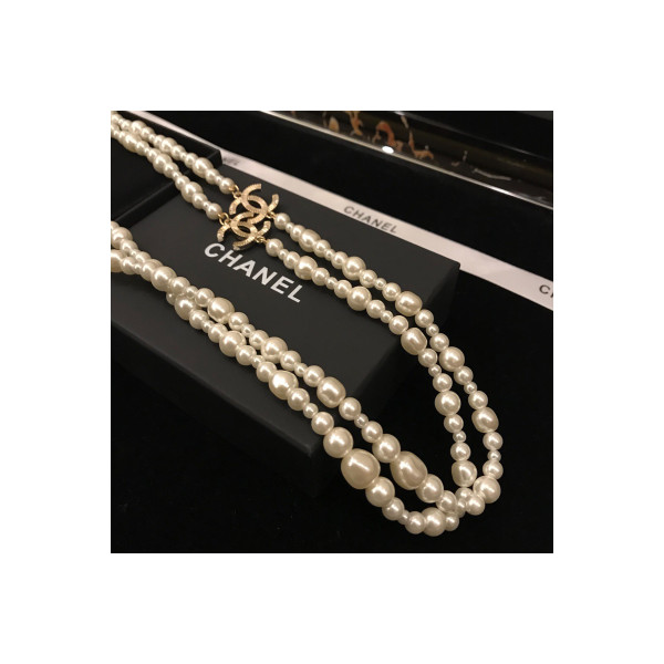 Chanel, Women's Necklace, With Pearl, Gold