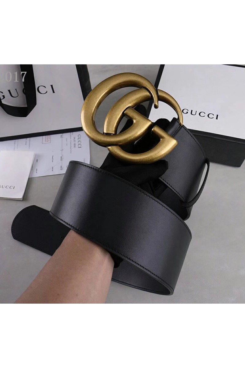 Gucci, Women's Belt, Big Buckle, 7 cm, Black