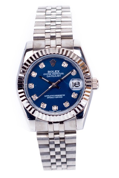 Rolex, Women's Watch, Date Just, Silver BLue