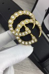 Gucci, Women's Belt, With Pearl, Black