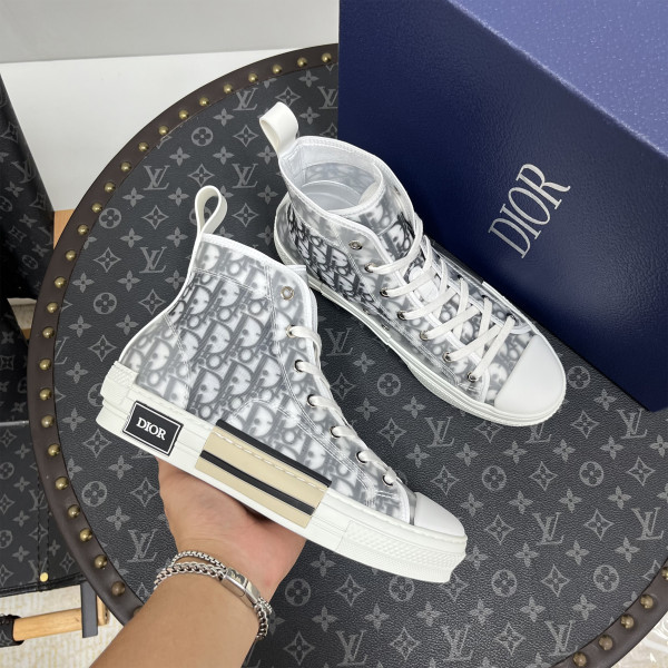 Christian Dior, B23, Men's High Top Sneaker, White