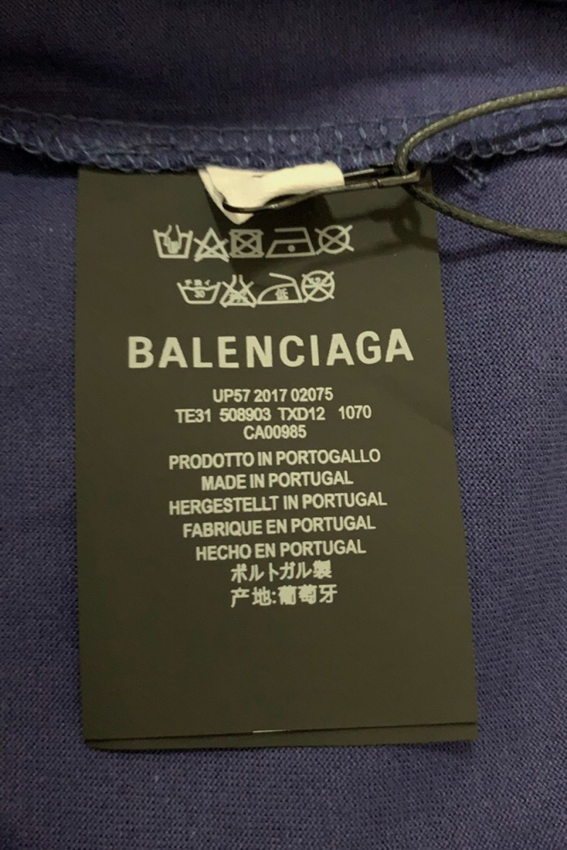 Balenciaga, Men's T-Shirt, Blue