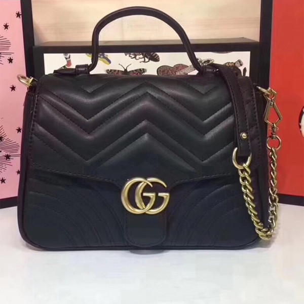 Gucci, Marmont GG, Women's Bag, Black