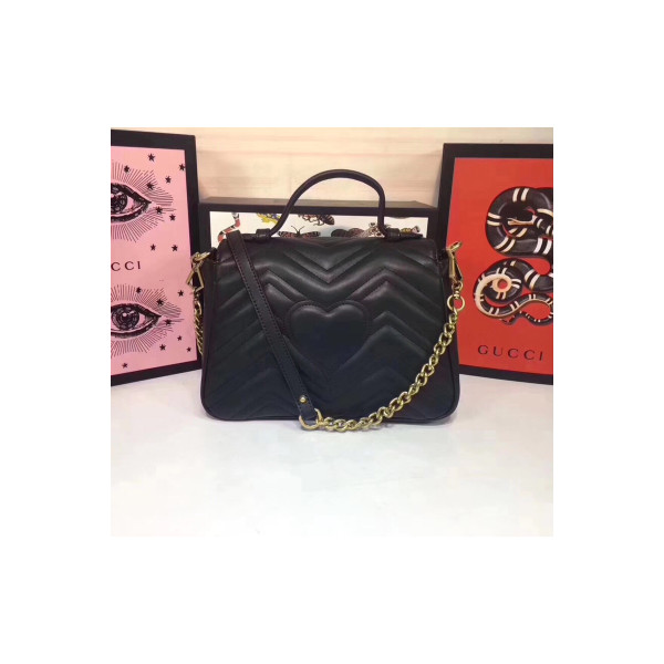 Gucci, Marmont GG, Women's Bag, Black