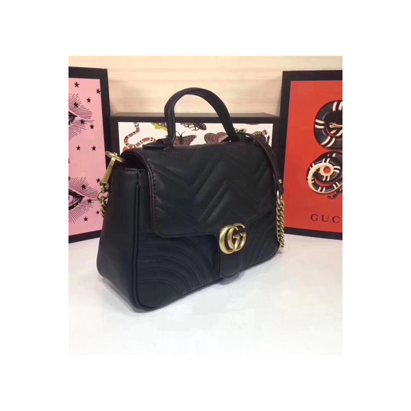 Gucci, Marmont GG, Women's Bag, Black
