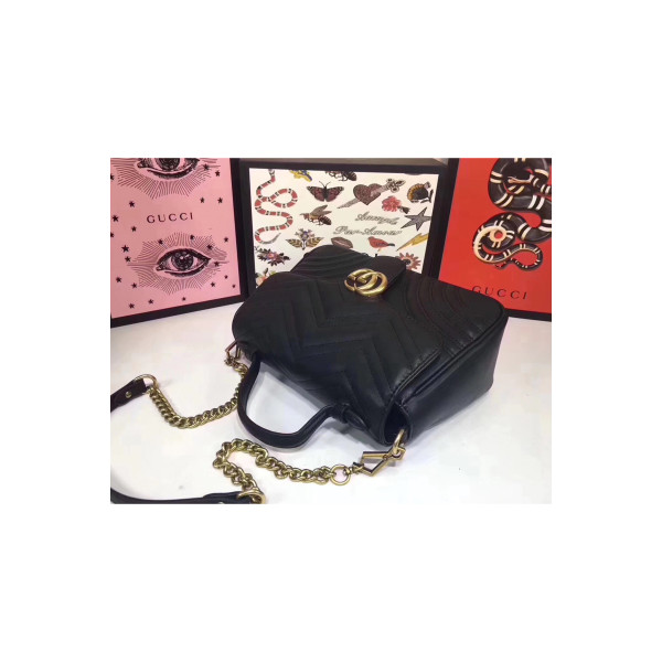 Gucci, Marmont GG, Women's Bag, Black