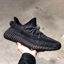 Adidas, Yeezy 350, Women's Sneaker, Reflective, Black