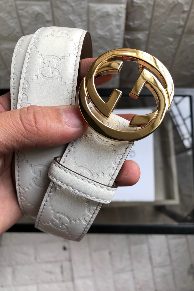 Gucci, Women's Belt, White