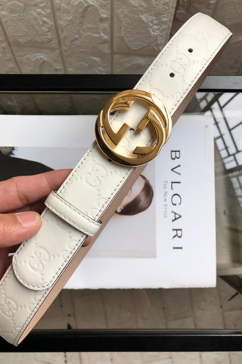 Gucci, Women's Belt, White