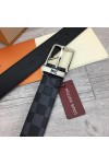 Louis Vuitton, Men's Belt, Silver Buckle, Navy