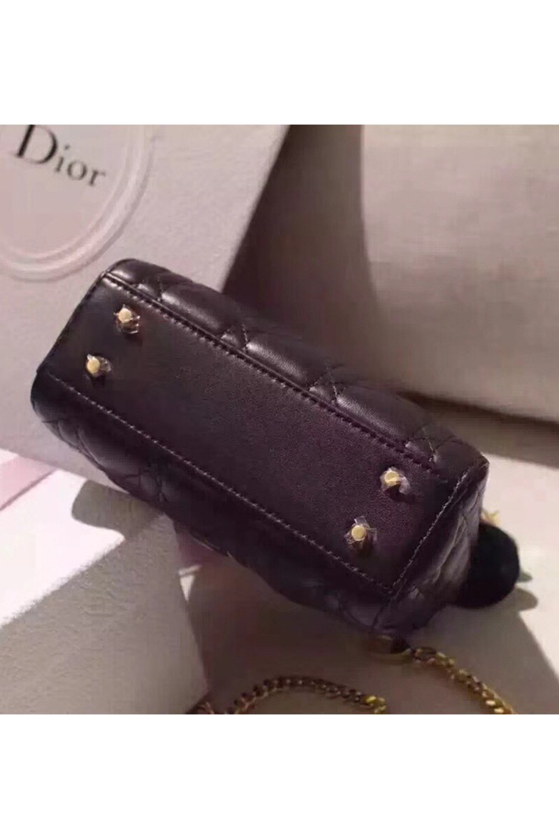Christian Dior, Women's Bag, Matte, Gold/Black