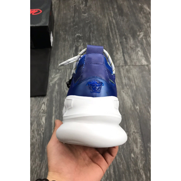Versace, Chain Reaction, Men's Sneaker, Blue