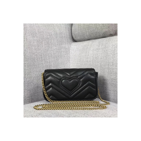 Gucci, Marmont GG, Women's Bag, Black