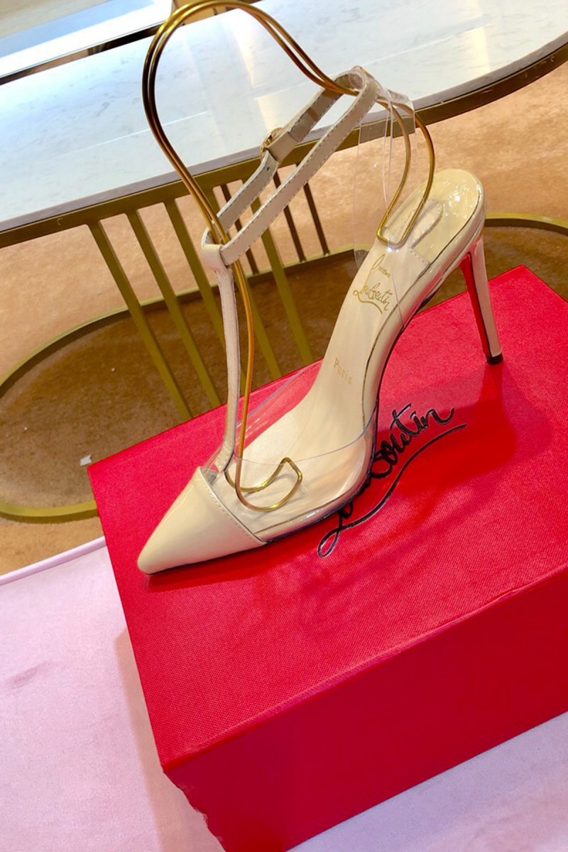 Christian Louboutin, Women's Nosy Strass Pump, Nude