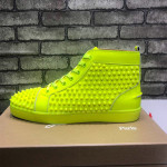 Christian Louboutin, Men's High Top Sneaker, Yellow