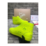 Christian Louboutin, Men's High Top Sneaker, Yellow