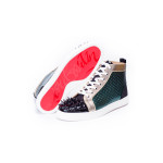 Christian Louboutin, Men's High Top Sneaker, Green