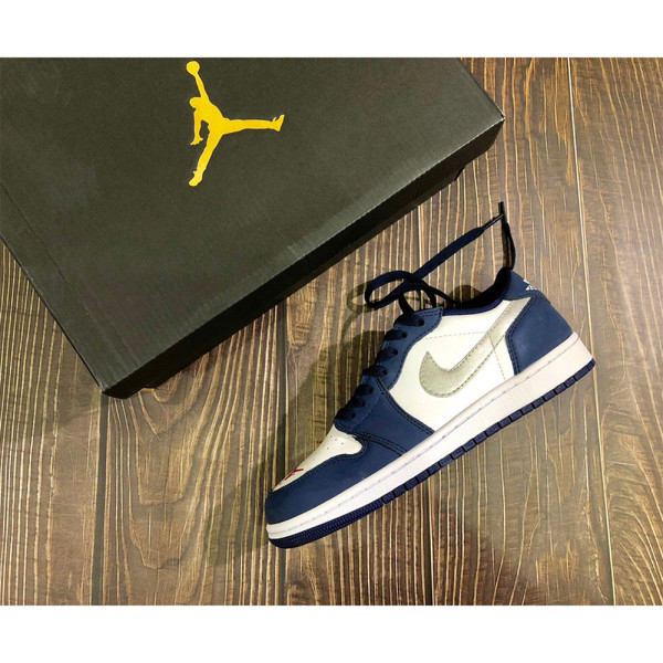 Nike, Air Jordan 1 Low, Men's  Sneaker, Blue