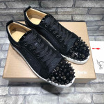 Christian Louboutin, Men's  Louis Junior Spike Low-Top Sneaker, Black