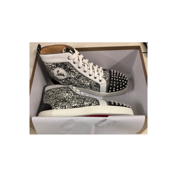 Christian Louboutin, Men's Lou Spikes Orlato Sneaker, Black