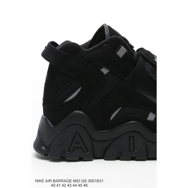 Nike, Air Barrage Mid, Men's  Sneaker, Black