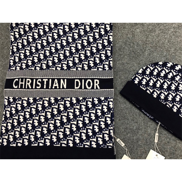 Christian Dior, Unisex Beanie Set, Black