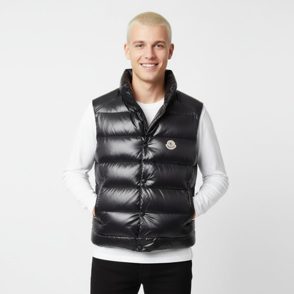 Moncler, Men's Vest, Black