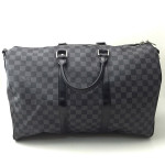 Louis Vuitton, Speedy, Unisex Tas, Grijs Zwart, 45 cm