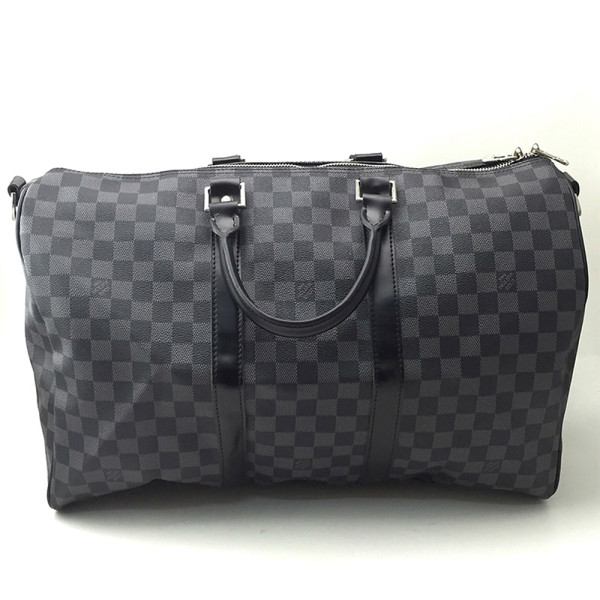 Louis Vuitton, Speedy, Unisex Tas, Grijs Zwart, 45 cm