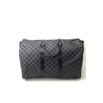 Louis Vuitton, Speedy, Unisex Tas, Grijs Zwart, 45 cm