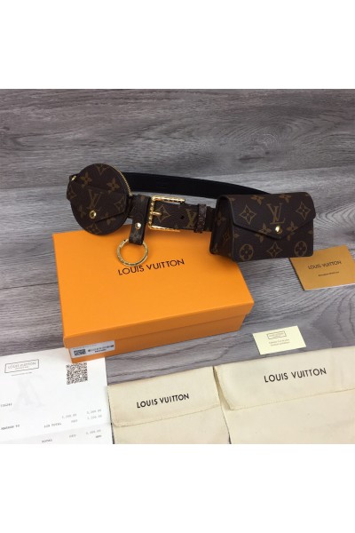 Louis Vuitton, Women's Belt, With Bag, Brown