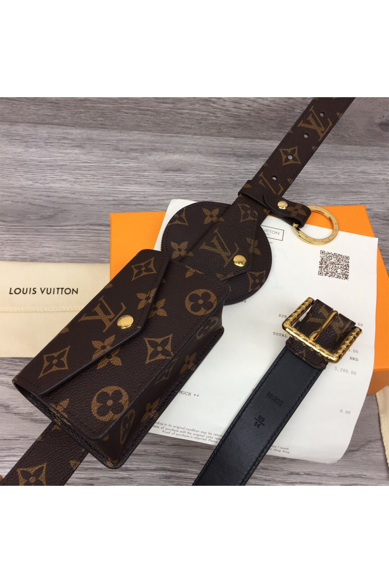 Louis Vuitton, Women's Belt, With Bag, Brown